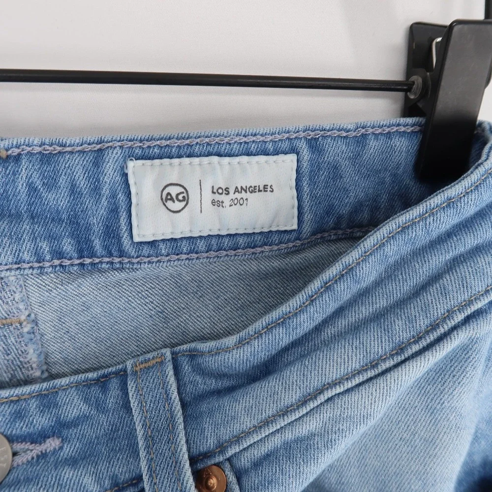 AG Adriano Goldschmied Light Blue Flare Jeans - Picture 12 of 13